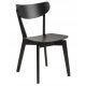  Sedia Actona, legno, nero, 1 pz.