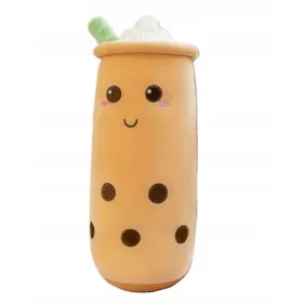  CUSCINO MARRONE LUNGO BUBBLE TEA MASCOTTE 60 cm