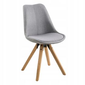  Sedia Actona, tessuto, sfumature di grigio, 1 pz.
