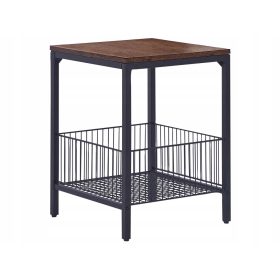 Beliani KENNER tavolo quadrato 40 x 40 x 55 cm, faggio scuro