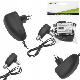    ALIMENTATORE ANTENNA 12V AMPLIFICATORE DVB-T2 PER TV TERRESTRE PRESA F SPINA VAYOX