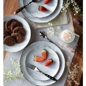   Servizio da Tavola in Porcellana Lubiana Boss Rayado per 6 Persone, 18 Elementi