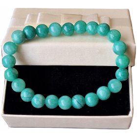    BRACCIALE AMAZZONITE NATURALE ETHNO ART ELISIR DI GIOVINEZZA PIETRE DI SPERANZA