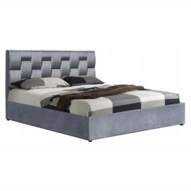    Letto matrimoniale imbottito Halmar Annabel 160x200 tonalità di grigio