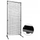 SUPPORTO PER SCHERMO CON GRIGLIA DA NEGOZIO 150x80 CM NERO