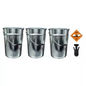 Secchio in metallo con coperchio, 20 litri