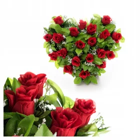    FIORI ARTIFICIALI GRAVEMEST CENTER CUORE GRANDE IN VASO DA FIORI
