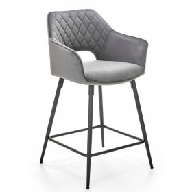  Sgabello Halmar, sfumature di grigio, 96 cm, tessuto