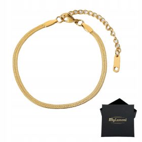    Un braccialetto serpente piatto realizzato in acciaio chirurgico