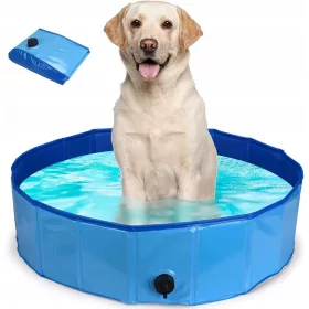  PISCINA PER CANI LEGGERA, PIEGHEVOLE, 80X20 cm