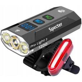    Luce per bicicletta Spectre ProLight2 1200 lm USB + Luce per bicicletta Spectre YQ-Y19 120 lm Batteria