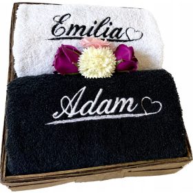    Asciugamani GRANDI con il tuo ricamo di fiori, rose di sapone