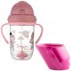  Doidy Cup Tazza per imparare a bere 3m+ rosa + Canpol Babies Bonjour Paris tazza antigoccia 270 ml