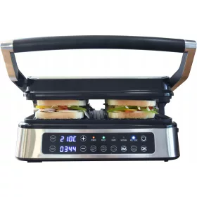    Griglia elettrica pieghevole Lund 67450 argento/grigio 2000 W