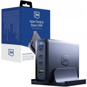  Stazione di ricarica 3mk 240W, caricatore USB-C USB-A