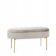  Panca Gomla con contenitore 91,5 x 46,5 x 41 cm oro