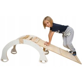    Dondolo, scivolo, sedia a sdraio Montessori in legno, solido, resistente, polacco