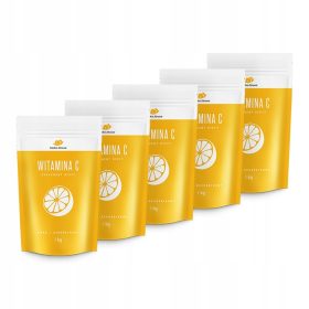   Vitamina C in Polvere Pura 100% - 5x1kg, Integratore Alimentare Essenziale