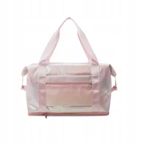    Borsa sportiva per la palestra Borsa da viaggio Abbigliamento Universale pieghevole Rosa chiaro