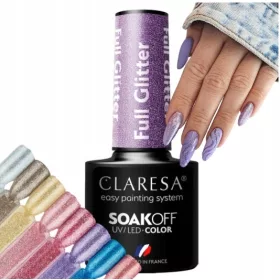  CLARESA SMALTO IBRIDO UV/LED FULL GLITTER A SCELTA