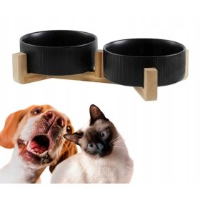  Set di due ciotole in ceramica Emes, nere, 1,2 l