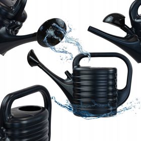    Annaffiatoio Prosperplast 10 l, plastica, tonalità grigio e argento