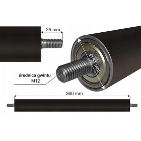 Rullo di trasporto Metal-Kolor Roller 360