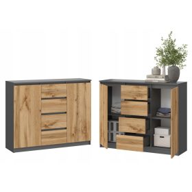    SaraMeble Cassettiera SARA 120 x 40 x 97 cm antracite, rovere wotan opaco