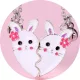  COLLANA DELL'AMICIZIA Coniglietti BFF magnete CONIGLIETTO