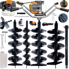   SET DI TRAPANI A TERRA CON COCLEA PER IMPIANTO DI PERFORAZIONE A BENZINA