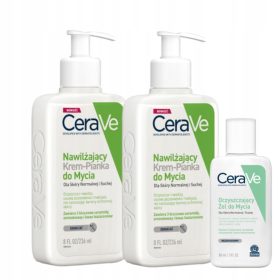   Kit CeraVe: Crema-Schiuma Idratante e Gel Detergente - Cura Completa per Pelle Normale e Secca