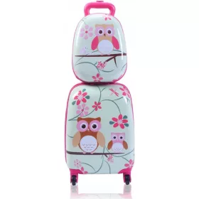  Set di valigie per bambini da 2 pezzi con gufo