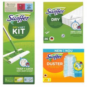 Mop piatto Swiffer Kit Mop 27 cm + 2 altri prodotti