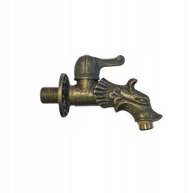    RUBINETTO PER LAVELLO DA GIARDINO IN OTTONE CON DRAGO DECORATIVO