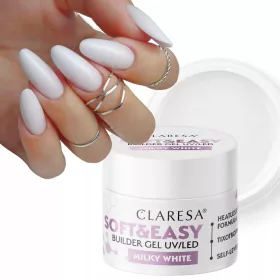   CLARESA GEL PER UNGHIE SOFT & EASY BUILDING CON TIxotropia BIANCO LATTE 12G