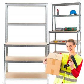    Scaffale da magazzino in metallo Mirpol 180 x 100 x 60 cm max 150 kg per ripiano