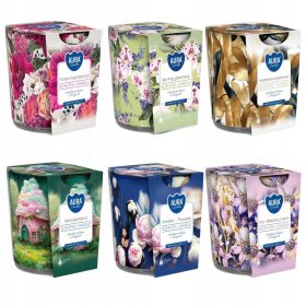    Candela profumata alla paraffina, mix di profumi Kalia, 6 pz.