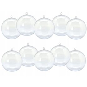  Sfera acrilica, pallina trasparente, 8 cm, 10 pezzi