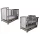  Letto in legno SHOPBABYCOM BRUNO GREY TAPCZANIK 60 x 120 cm tonalità del grigio