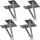  Stilista M86314 gambe per mobili 12x10 cm metallo 4 pz.