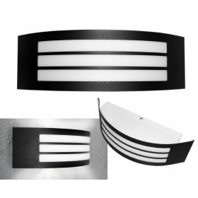  Lampada da parete da giardino NNLED nera E27 40 W