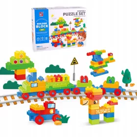    COSTRUZIONE Mattoncini in Plastica per Bambini SET Grandi con Adesivi 180 pezzi