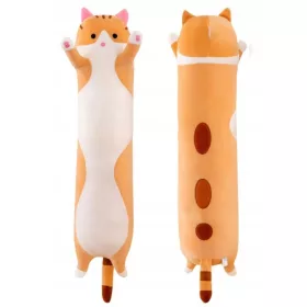  CUSCINO MASCOTTE GATTO LUNGO BEIGE fino a 120 cm (!)