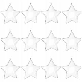  Sfera trasparente Stella 10 cm 12 pz.