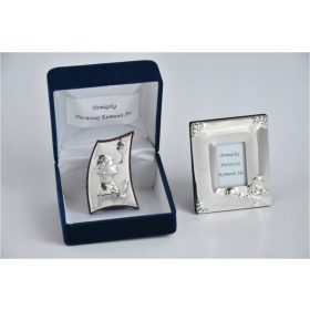  Comunione - Cornice + Quadretto in argento per maschietto