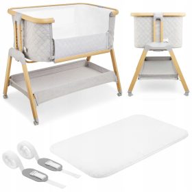    Lettino da viaggio Moby System 62 x 96 cm, tonalità del marrone e del beige