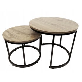    Tavolino Kontrast SK102 rotondo 53 x 53 x 45 cm rovere Sonoma