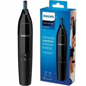    Philips Trimmer Rifinitore per naso, orecchie e sopracciglia con batteria, nero