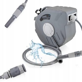    TUBO GIARDINO SU AVVOLGENTE, AUTOMATICO, 20M, TAMBURO A MURO