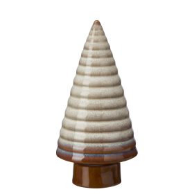    ALBERO DI NATALE IN CERAMICA MARRONE 15x7 DECORAZIONE NATALIZIA